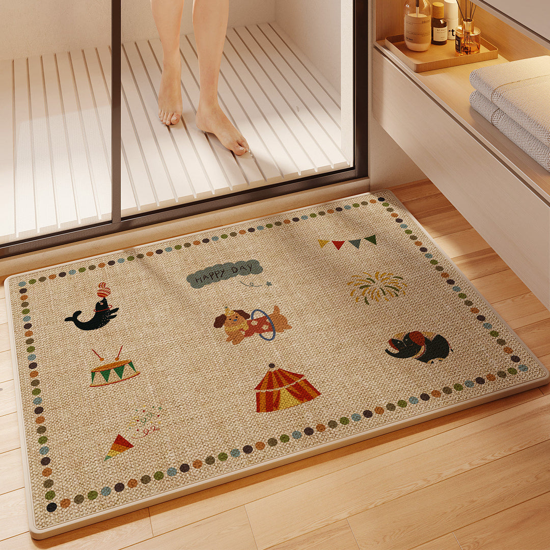 Fun Cartoon Themed Bath Mat Bowlift