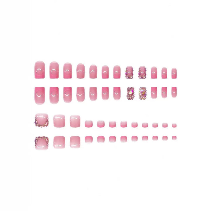Decorative Nail Art Set with Rhinestone Accents Bowlift