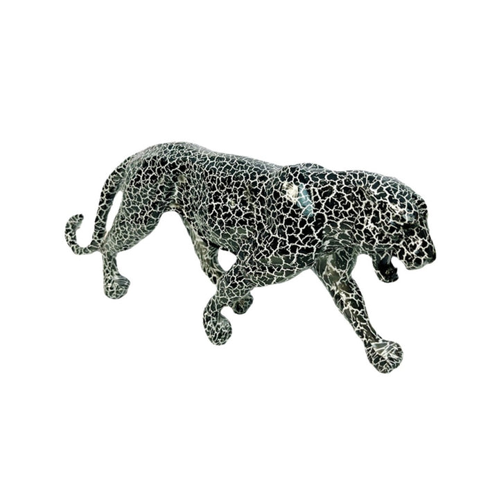 Decorative leopard figure made of resin Bowlift