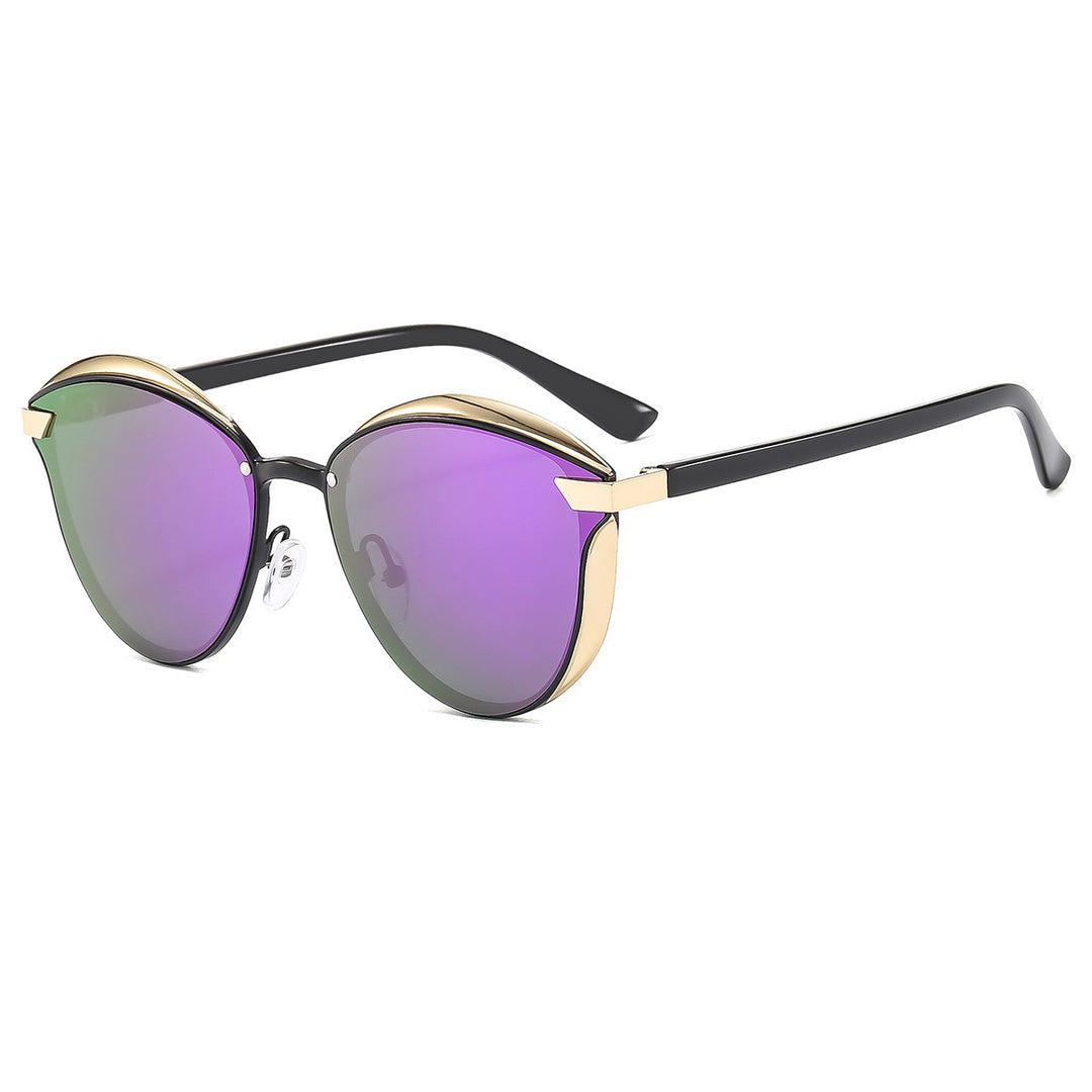 Women's designer sunglasses with elegant faceted design and high-quality UV protection Bowlift