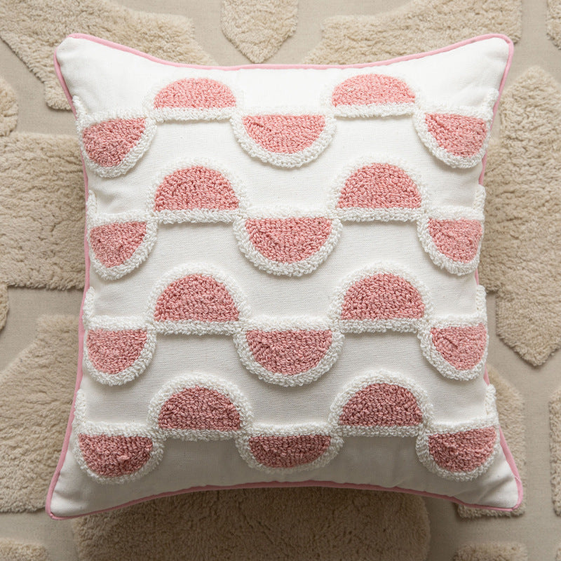 Structured Round Decorative Cushion