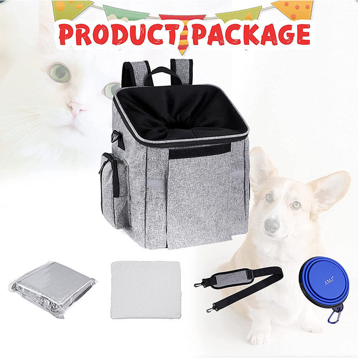 front-mounted reinforced pet bicycle carrier tote with structured frame mesh entry and removable washable liner Bowlift