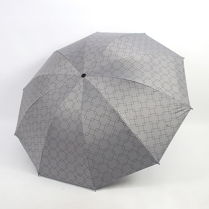 Women's Folding Umbrella with Modern Geometric Pattern Bowlift