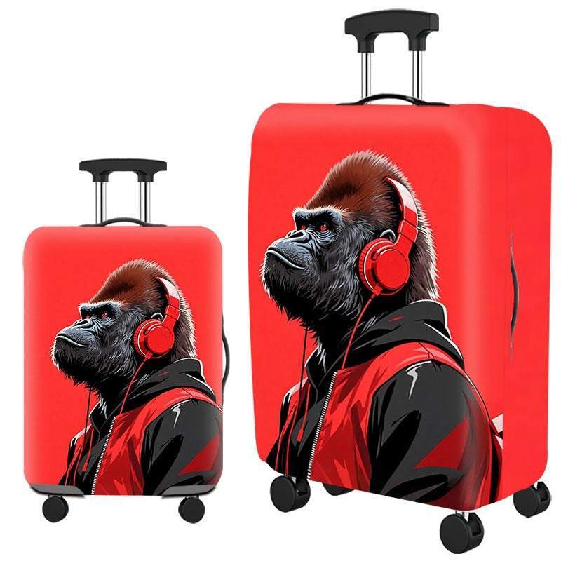 Artistic Cat-Themed Hard Shell Suitcase Bowlift