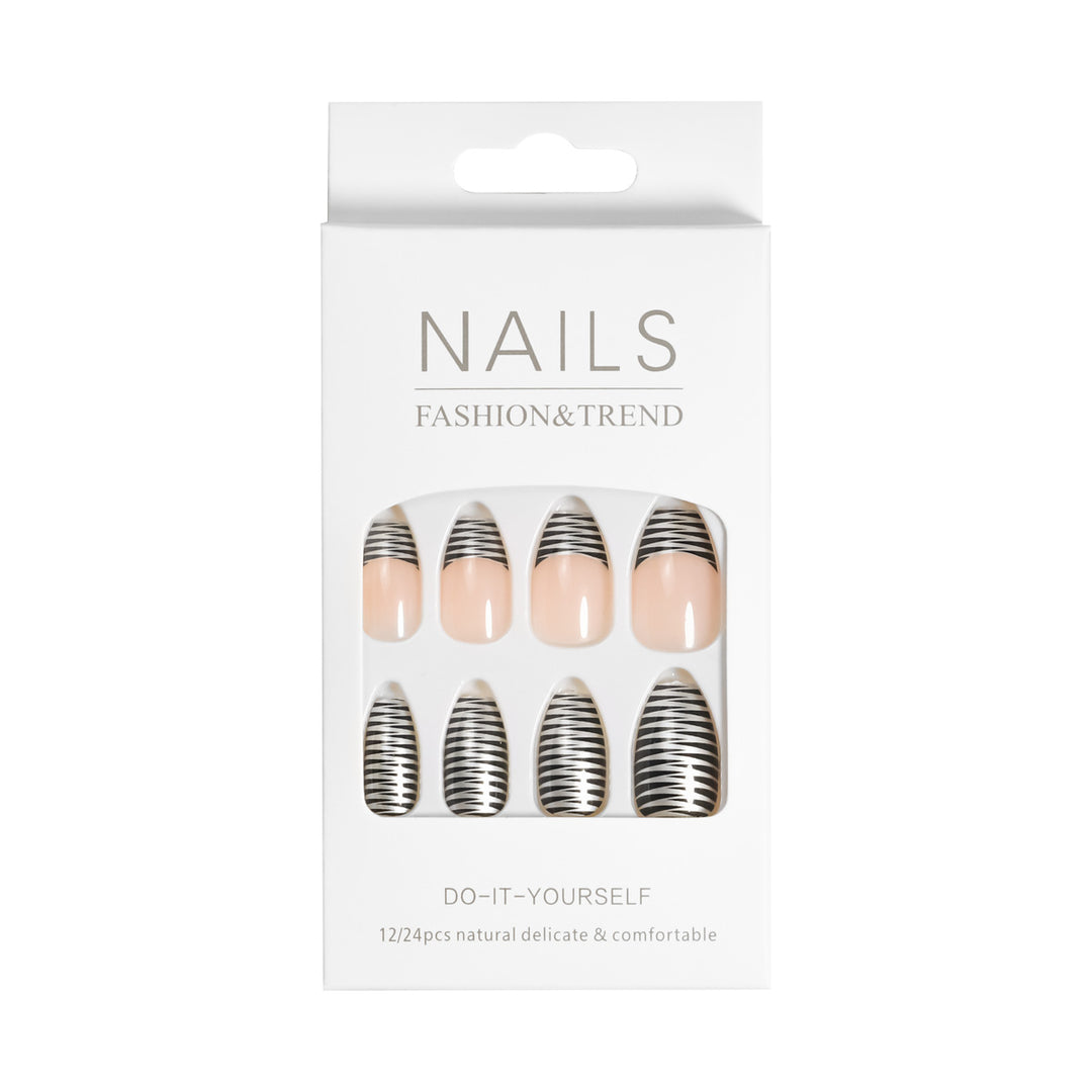 Artistic Graphic Press-On Nail Set Bowlift