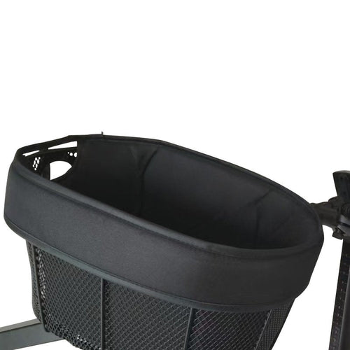 front-mounted adjustable pet bicycle carrier basket with reinforced support arm breathable mesh canopy and padded base Bowlift