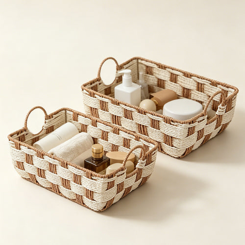 Storage basket made of woven material Bowlift