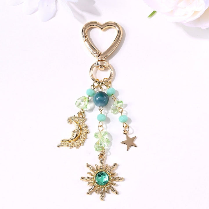 Keychain with Sparkling Sun Motif Bowlift