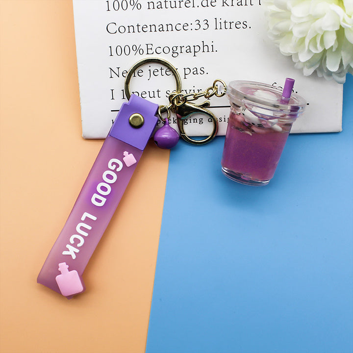 Unisex keychain with decorative cocktail design Bowlift