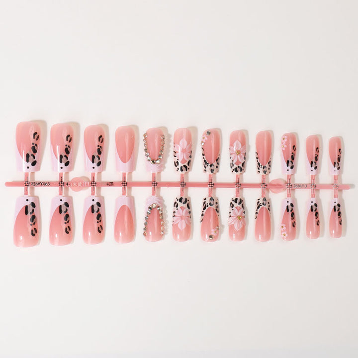 Artistic Press-On Nail Set Bowlift