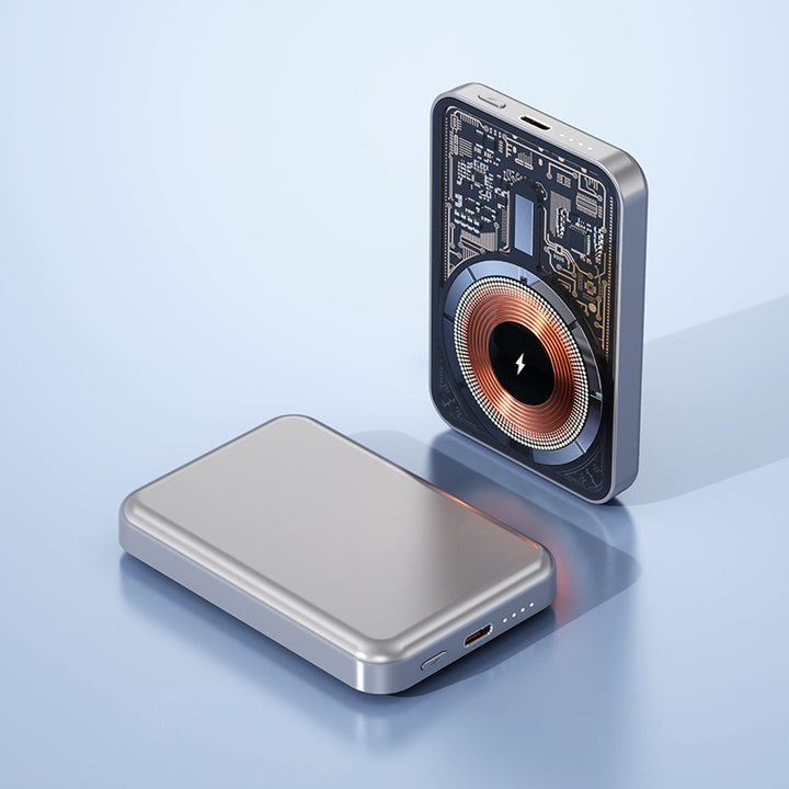 Magnetic Powerbank with Qi Technology Bowlift