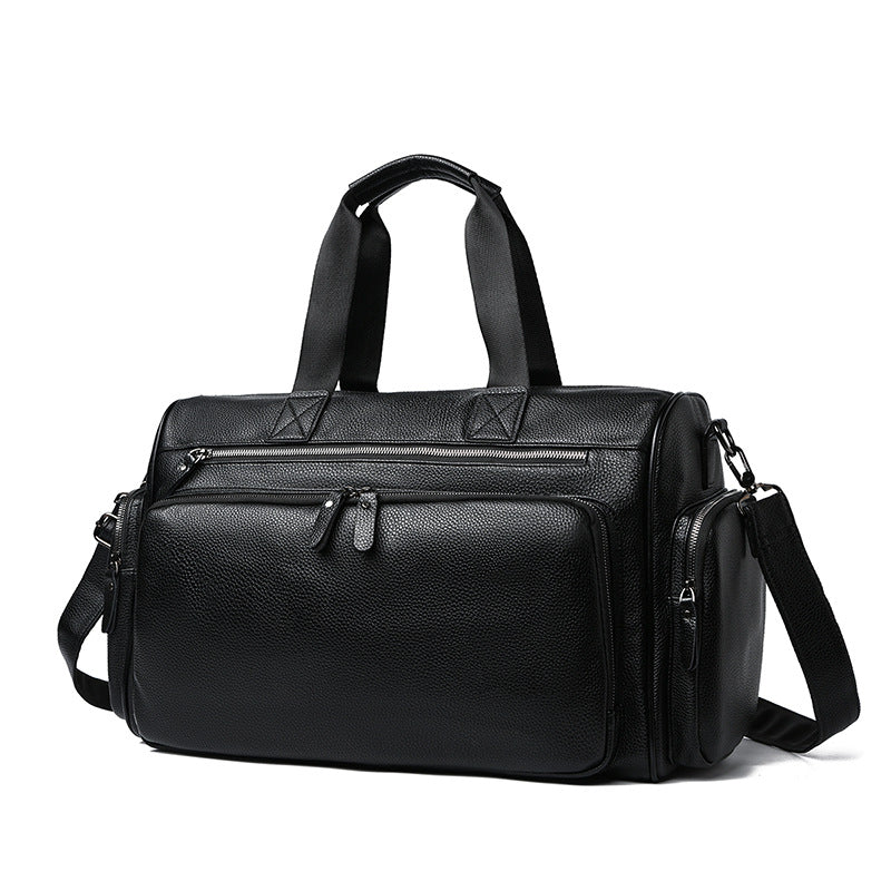 Premium Leather Weekend Duffle Bag Bowlift
