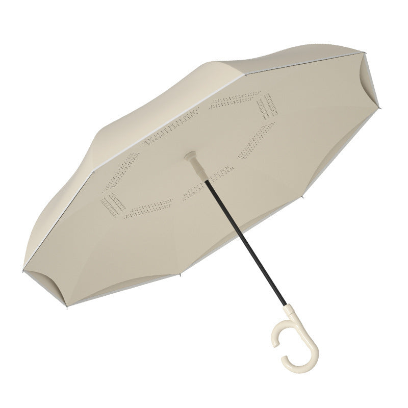 Ladies innovative mini folding umbrella with ergonomic handle Bowlift
