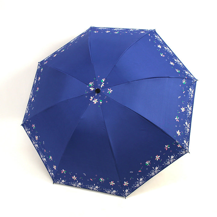 Women's Foldable Umbrella with Floral Patterns Bowlift