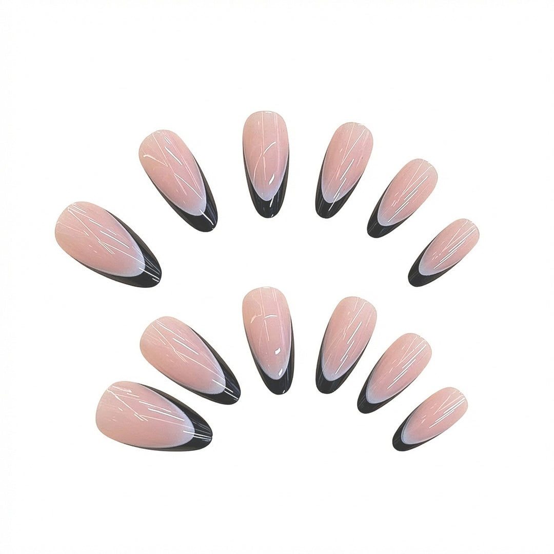 Elegant Leaf-Patterned Press-On Nails Bowlift