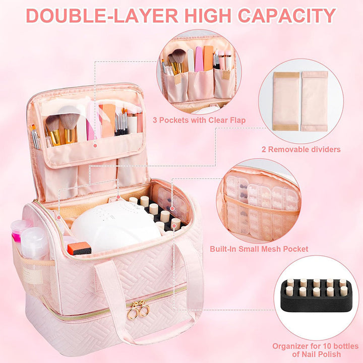 Cosmetic Organizer Bag with Removable Compartments Bowlift