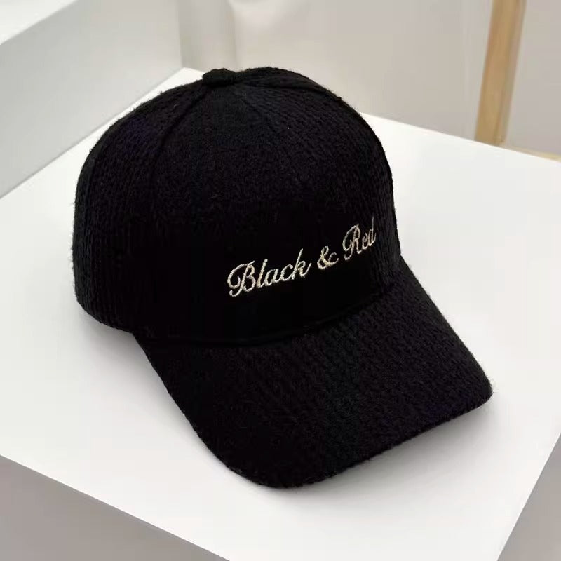 Women's Embroidered Casual Knit Baseball Cap Bowlift