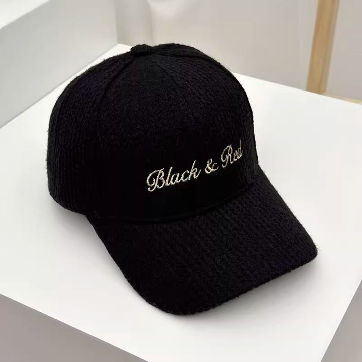 Women's Embroidered Casual Knit Baseball Cap Bowlift