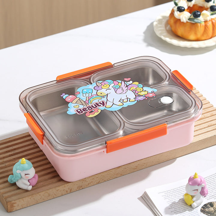 Bear-Themed Multi-Compartment Bento Lunch Box