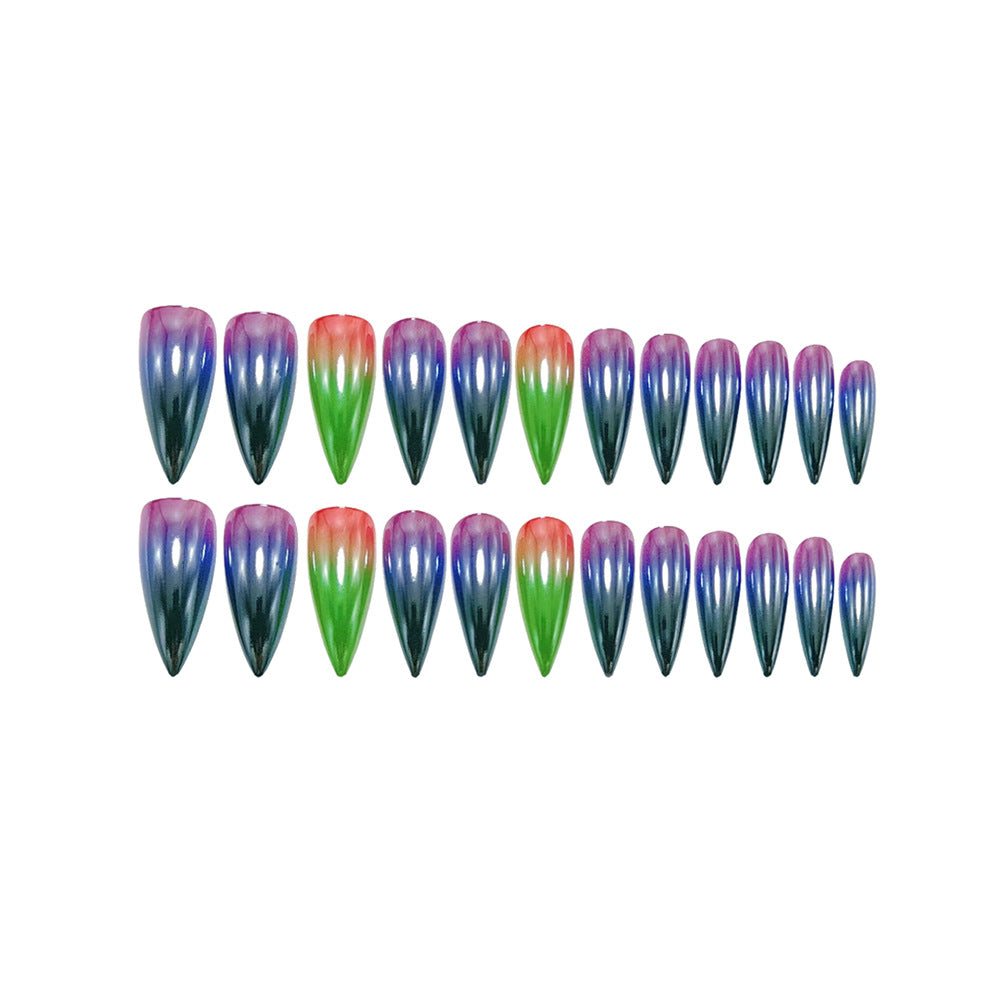 Glossy Spitzen Artificial Nails Bowlift
