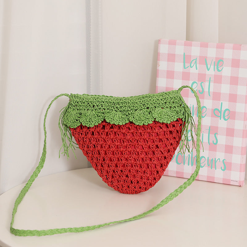 Handcrafted Shoulder Bag in Fruity Strawberry Design Bowlift