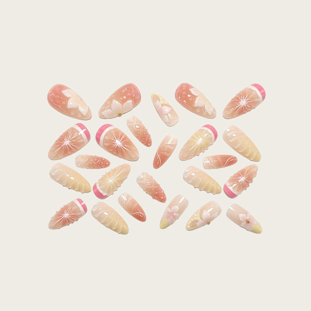 Artificial nails in spring floral and fruit design Bowlift