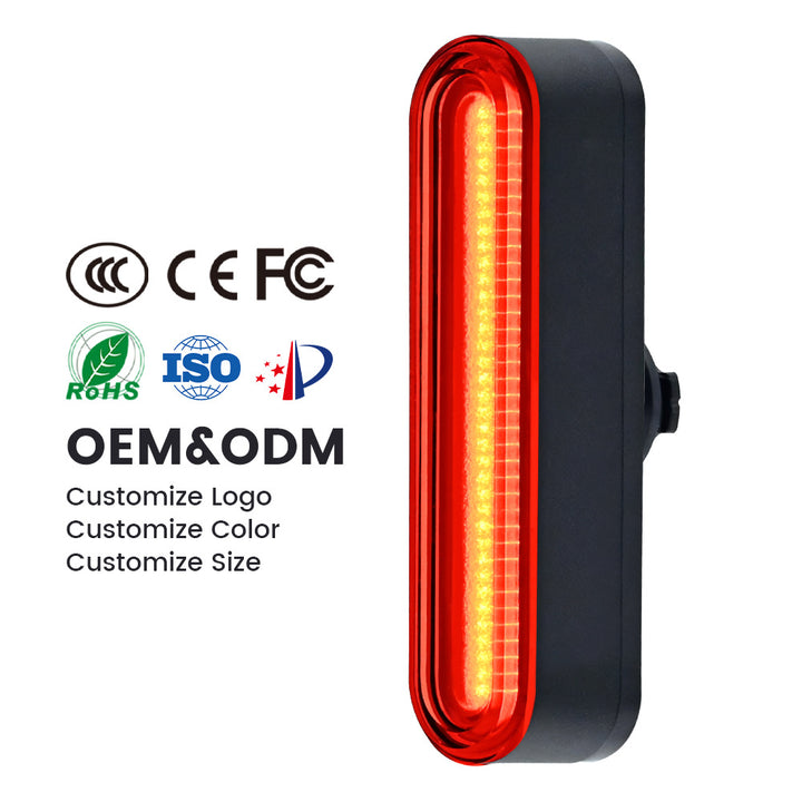 Rear Rechargeable Bicycle LED Tail Safety Light with Seatpost Mount and Brake Sensor Bowlift