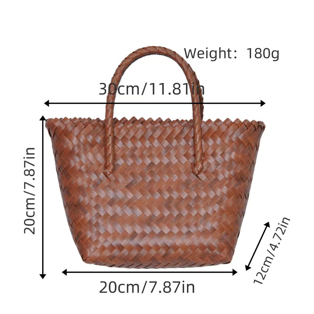 Braided tote bag with ergonomic handles Bowlift