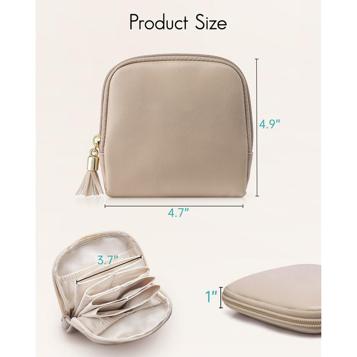 Cosmetic organizer with structured interior and elegant tassel Bowlift