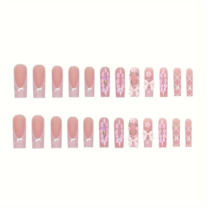 Decorative Bow-Embellished Press-On Nails Bowlift