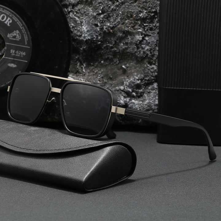 Ladies elegant square sunglasses with high-quality metal frame Bowlift