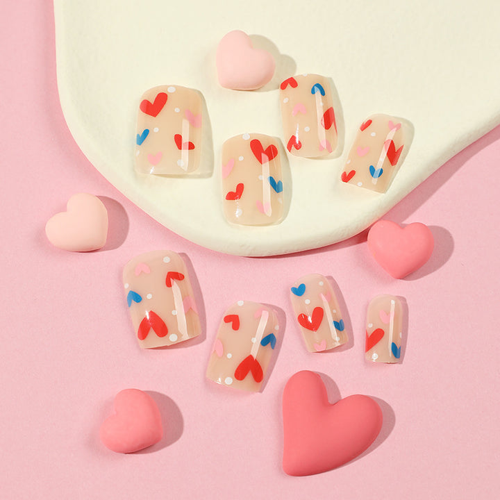 Artificial Nail Art with Heart Designs Bowlift