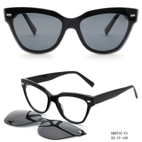 Ladies fashionable Cat-Eye sunglasses with removable lenses Bowlift