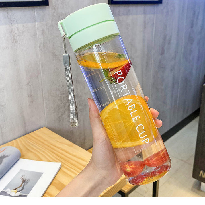 Women's water bottle with innovative lid Bowlift