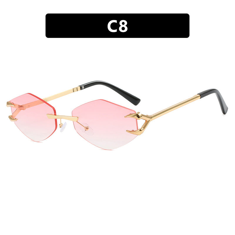 Women's geometric designer sunglasses with outstanding metal frame Bowlift