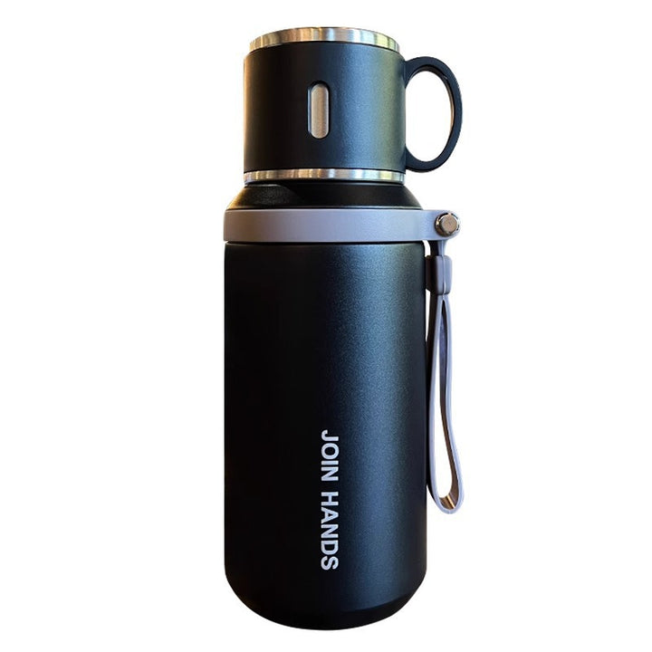 Women's Insulated Drinking Bottle with Ergonomic Grip and Leak-proof Lid System Bowlift