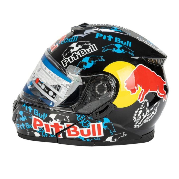 Full-Face Motorcycle Helmet with Graphic Design Bowlift