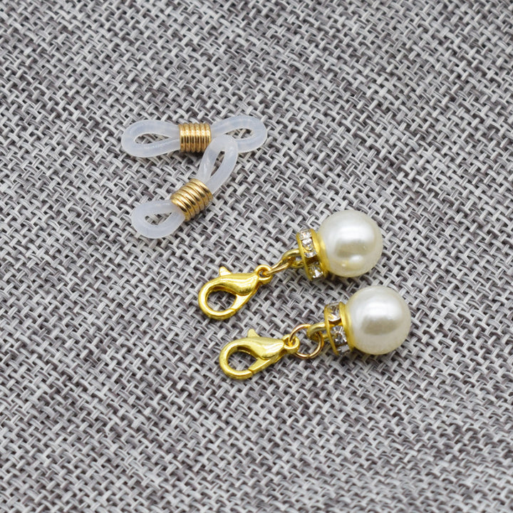 Elegant Pearl and Crystal Eyewear Holder Bowlift