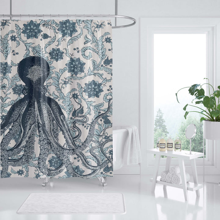 Ocean-Themed Art Shower Curtain Bowlift
