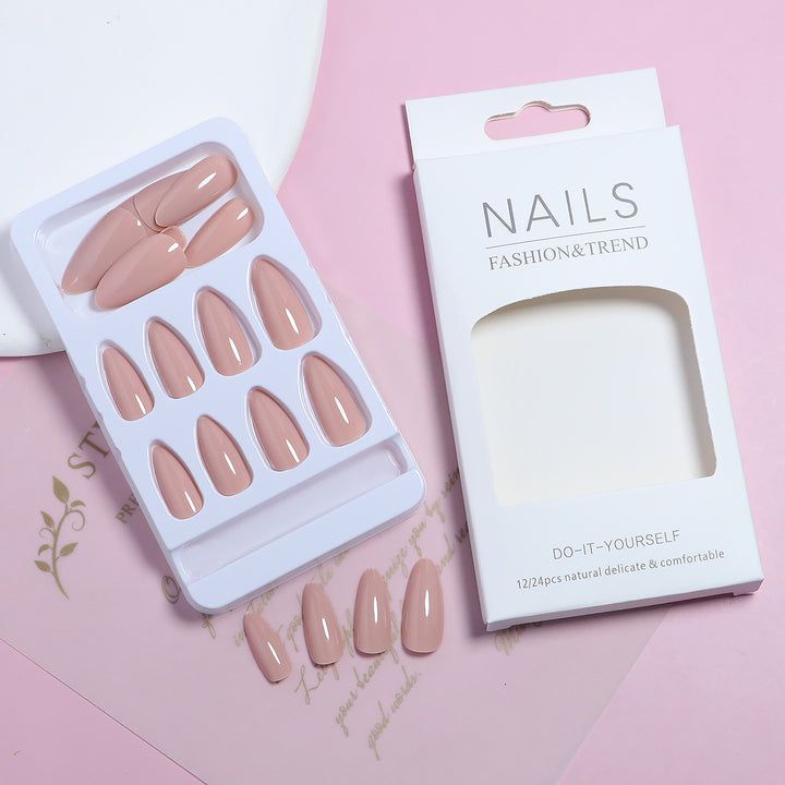 Premium DIY Long Almond-Shaped Press-On Nails Bowlift