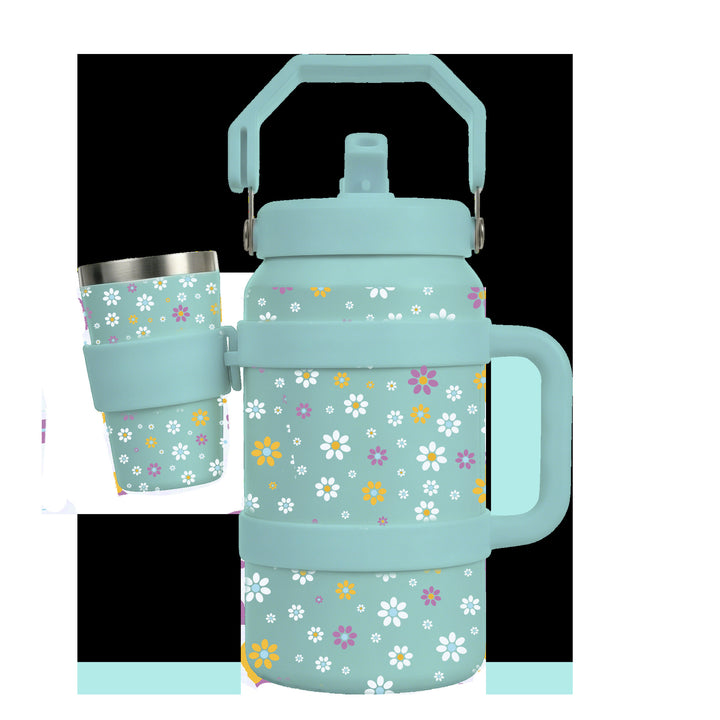 Ladies Insulated Drinking Bottle with Practical Carry Handle Bowlift