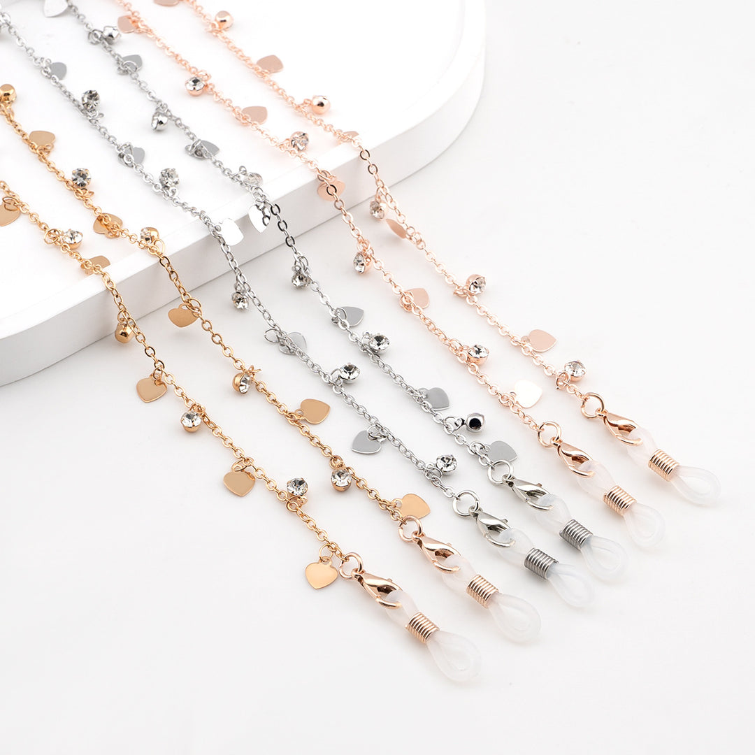 Decorative Heart-Shaped Eyewear Chain Bowlift