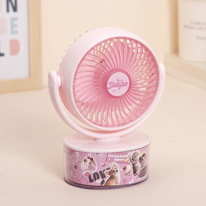 Ladies compact handheld fan with cute animal design Bowlift