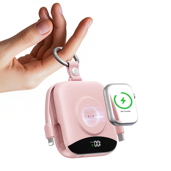 Portable Wireless Charger with Integrated Power Bank Bowlift