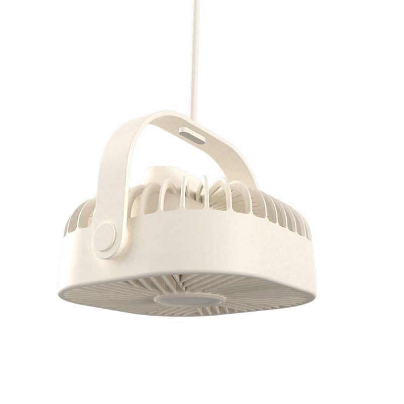 Unisex ceiling-mounted circular industrial fan with swivel carrying handle Bowlift