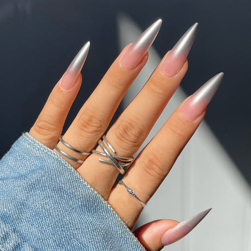 Glamorous Long Stiletto Press-On Nails Bowlift