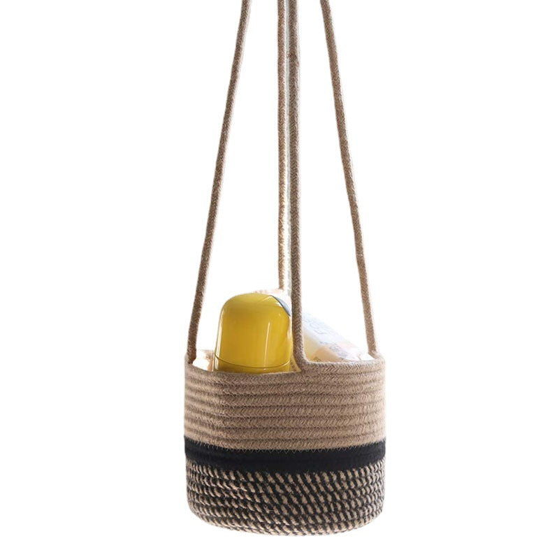 Hanging Rope Planter Basket with Long Suspension Straps Bowlift