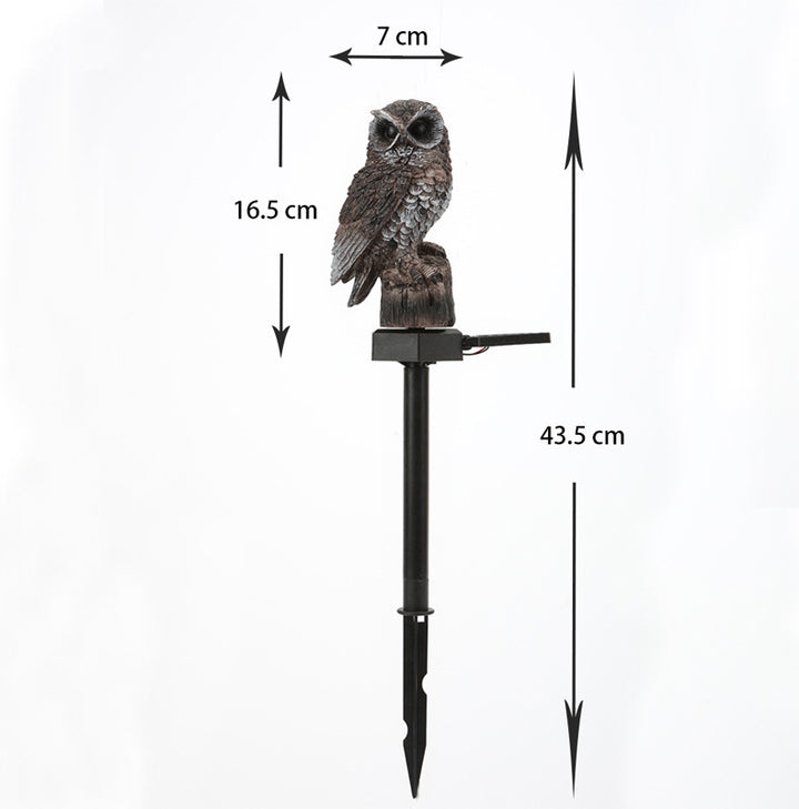 Realistic Solar-Powered Predator Owl Garden Stake With Motion Sensor Bowlift