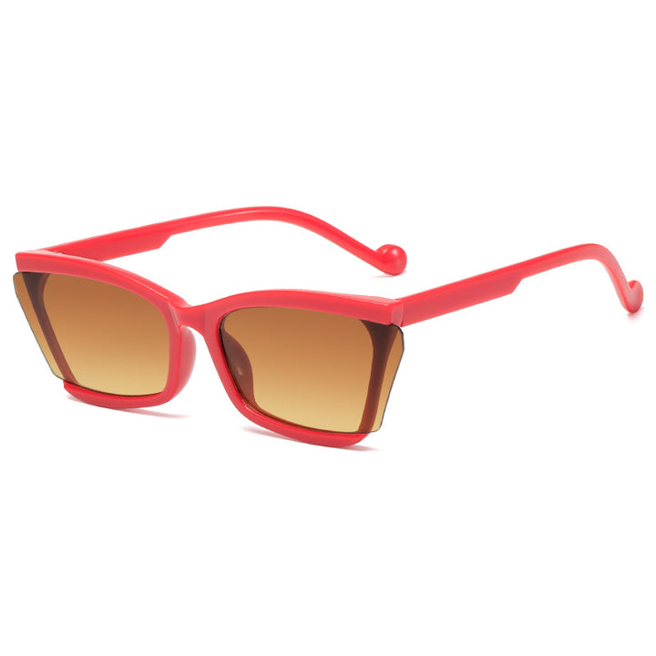Women's fashionable sunglasses with unique rectangular design and UV protection Bowlift