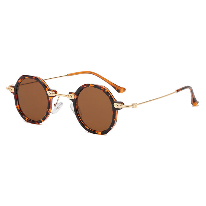 Women's designer sunglasses with hexagonal frame and luxurious metal accents Bowlift